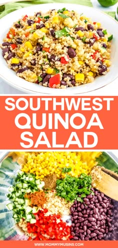 southwest quinoa salad with black beans and corn