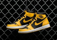 WELCOME TO kev11730 WHERE CUSTOMER SATISFACTION IS OUR MAIN GOAL. Up for grabs is ONE pair brand new in Original box AIR JORDAN 1 HIGH GS. These Sneakers are 100% AUTHENTIC GUARANTEED(they come from my friends Authorized Sport Store.   STYLE : 575441 701 Main colors: POLLEN / BLACK-WHITE                         Youth size: 4Y - 7Y Shipping is Calculated standard(DOUBLE BOXED) eBay will email you your tracking number. Please contact me with any questions at kev11730. My return policy is very simp Nike Air Jordans Yellow, Air Jordan 1 Low Yellow And Black, Nike Jordan Air 1 Yellow, Jordan Ones, Yellow Sneakers, Nike Models, Nike Air Shoes, Jordan 1 High Og, Air Jordan 1 Retro High Og