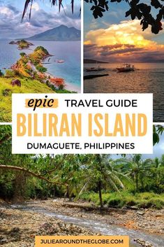 the philippines travel guide with pictures of different places in it and text overlaying