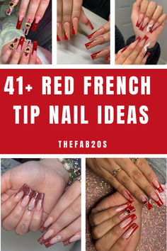 These gorgeous red French tip nails are a CLASSIC. Whether you want minimal red French or long extra french manicure, we've got something here for you