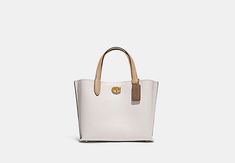 Willow Tote Bag 24 In Colorblock | COACH Coach Willow Tote, Coach Willow, Tech Pouch, Polished Pebble, Large Wallet, Coach Gifts, Monogrammed Items, Lady Dior Bag, Coach Purses