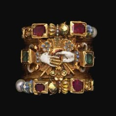 size: 16x16in Giclee Print: A Rare and Important Renaissance Jewelled Gold and Enamel Dated Marriage Ring, Circa 1610 : 16th Century Jewelry, Ancient Roman Jewelry, Medieval Rings, Roman Jewelry, Marriage Ring, Antique Jewellery Designs, Historical Jewellery, Found Art, Art And Culture