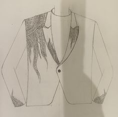 a drawing of a woman's shirt and jacket