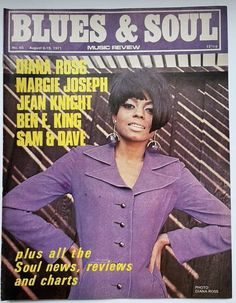 the front cover of blues and soul magazine