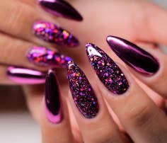 Frankie Glitter – MagpieBeautyUSA Valentines Day Nails, Nagellack Trends, Holiday Nail, Her Nails, Easter Tree, Nails Pink, Nail Designs Glitter, Glitter Nail