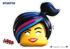 an image of a woman's face made out of lego blocks with colorful hair