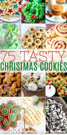 twelve tasty christmas cookies are featured in this collage