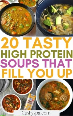 20 tasty high protein soups that will fill your up - click for the recipe