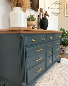 check out my process on how to paint furniture on my blog! Painting Cherry Wood Furniture, Redo Bedroom Furniture, Brown Painted Furniture, Painted Sideboard Ideas, Painting Furniture Ideas, Paint Old Furniture, Best Paint For Furniture, Refinished Dresser, Furniture Colors