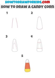 how to draw a candy corn from the movie how to draw for kids step by step