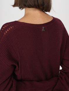 Sweater PATRIZIA PEPE Woman color Plum Dark Purple Sweater, Plum Colored Sweaters, Plum Sweater, Italian Fashion Designers, Woman Colour, Italian Fashion, Black Color, Plum, Black Pink