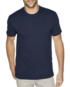 Unisex Sueded Crewneck T-Shirt - MIDNIGHT NAVY - XS | Next Level CVC Sueded T-Shirt in Midnight Navy Blue Size XS | 60% combed ring spun cotton, 40% polyester NL Trims Fashion, Men Crewneck, Wholesale T Shirts, Sewing Tags, Collar Tshirt, Home T Shirts, Midnight Navy, Knit Set, Laundry Machine