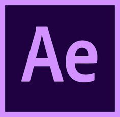 an adobe logo with the letter e in purple and white on a black background,