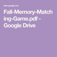 the text fall memory match is shown in white on a purple background with an image of a