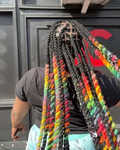 Loc Styles Added Hair, Loc Sprinkles, Locs Hair Styles, Colorful Dreads, Yarn Locs, Locs Color, Beautiful Black Hair