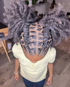 Back To School Locs Hairstyles, Hairstyles For Locs Short, Short Loc Styles Barrel Twist, Loc Hairstyles For Girls Kids, Cute Locs Styles, Dread Hairstyles For Kids, Hair Styles For Short Dreads, Pigtail Loc Styles, Cute Lock Hairstyles