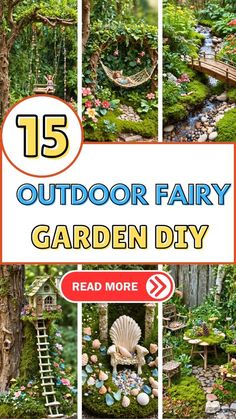 an outdoor fairy garden diy is featured in this article