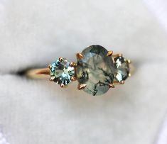 Engage Ring, Alternative Ring, Wedding Autumn, Tourmaline Engagement Ring, Ring Inspiration, Moss Agate Engagement Ring, Green Gemstone Ring, Pnw Wedding, 27 Dresses