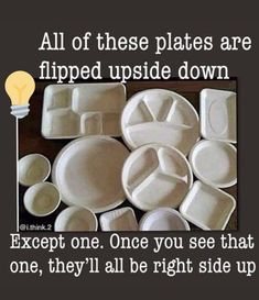 there are many plates that have been placed on the table for someone to put them in