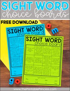 sight word worksheet with free printables to help students learn sight words