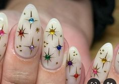 Nail Inspo Board, Chappell Roan Inspired Nails, Practical Magic Nails, Jewel Tone Nail Designs, Noah Kahan Nails, Decoden Nails, Glimmer Nails, Painted Nails Ideas, Gen Nails