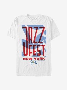 Lightweight 100% combed ring spun cottonWash cold; dry lowImportedListed in men's sizes Pixar Soul, New York T Shirt, Jazz Fest, Soul Jazz, Text Pictures, Elegant Shirt, Stylish Shirts, Perfect Shirt, New Movies