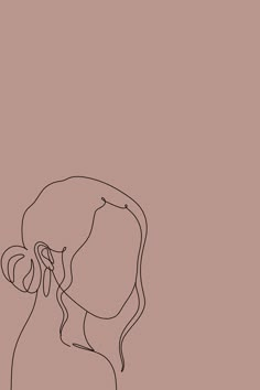 a line drawing of a woman's face in profile