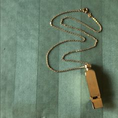 Gold Tone Necklace-15” Chain With Whistle Hanging- Decoration That Doubles As A Protection Device-All New-Never Worn! Look Good While Feeling Safe With Loud Sound! Whistle Necklace, Free People Necklace, Feeling Safe, Tiger Pendant, Leather Billfold, Dragon Earrings, Opal Pendant Necklace, Long Pendant Necklace, Gold Tone Necklace