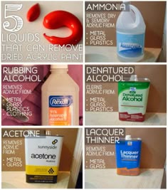 the instructions for how to remove acrylic paint from furniture and home decor items