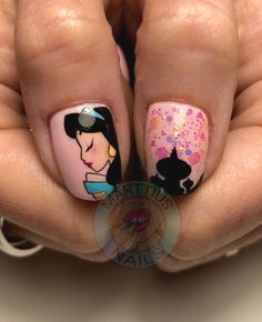 Disney Themed Nails, Aladdin Art, Nails Disney, Spain Style, New Nail Art Design