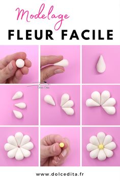 how to make modle flower facie with white plastic flowers and yellow centers