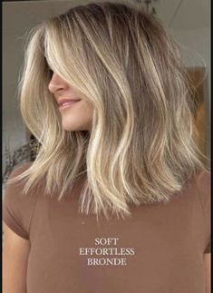 Lob Balayage Blonde, Natalie Mckell Hair, Soft Effortless Bronde, Lob Haircut Balayage, Creamy Bronde Balayage, Lob Blonde Balayage, Blonde To Natural Color, Bronde Bob Hair, Short Bronde Haircolor Blondes