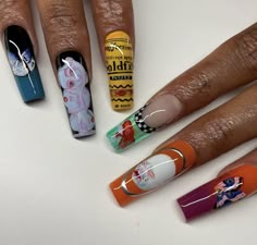 Dali Nails, Henna Nails, 2024 Nails, Drip Nails, Long Nail Designs, Exotic Nails, Nail Ring, Hot Nails