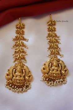 Papadi Billa Designs Gold For Bride, South Indian Bride Jewellery, Lakshmi Temple, Bridal Maang Tikka, Temple Jewellery Earrings, Pooja Items, Bridal Jewels, Gold Jewelry Simple Necklace