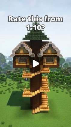 a tree house with the words rate this from 1 to 10