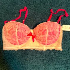 Nwt Sexy Hot Pink Lace Changeable/Strapless Push Up Rene Rofe Bra, Size 36c. Straps Come Off To Make Strapless. Great Push Up Bra!! Brand New, Never Worn. Strapless Partially Lined Bra For Parties, Strapless Partially Lined Bra, Lace Strapless Bra-friendly Tube Top, Lace Bra-friendly Strapless Tube Top, Bra Friendly Lace Strapless Tube Top, Lace Strapless Tube Top Bra Friendly, Pink Coquette Underwire Bra, Pink Strapless Bra With Padded Cups, Pink Underwire Bra With Straps