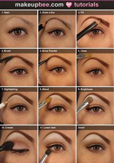 Maquillage Natural Eyeshadow Looks, Drag Make-up, Natural Eyeshadow, Perfect Eyebrows, Eyebrow Tutorial, Smokey Eyes, Natural Eyes, Eyeshadow Tutorial