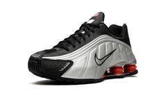 Nike Shox R4 BV1111 008 Nike Shox Shoes, Nike World, Nike Shox R4, Metallic Sneakers, Sneaker Release, Nike Shox, Silver Shoes, Sneaker Collection, Black Metallic