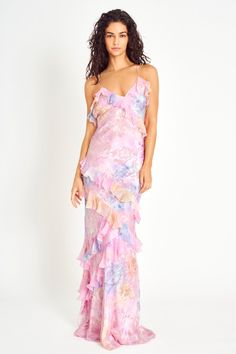 Long gown Love Shack Fancy Dress, Floral Chiffon Maxi Dress, Pretty Garden, Love Shack Fancy, Closet Goals, Dress Rental, Backless Maxi Dresses, Maxi Slip Dress, Chiffon Maxi Dress