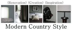 a collage of photos with the words modern country style