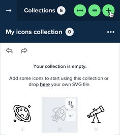 an app with icons and text on it