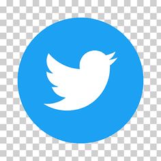 a blue and white twitter logo