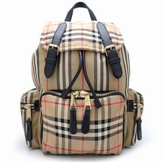 Used Burberry Backpack In Nylon Canvas And Calf Leather, Beige, 351413 (Sku: Gzl135e0) === General === Brand : Burberry === Design === Type : Backpack Material : Nylon Canvas , Leather Leather/Fur Type : Calfskin Color : Beige Gender : Women === Size === Size (Hxwxd) : 36cm X 28cm X 13cm / 14.17'' X 11.02'' X 5.11'' === Included Items === Accessories : None Accessories Notice : Before Purchasing, Please Refer To The Images Of The Accessories Included With The Item. === Condition === Condition : Designer Beige Backpack For Travel, Burberry Backpack Women, Burberry Mini Backpack, Burberry Backpack Men, Burberry Backpack, Luxury Brown Backpack With Gold-tone Hardware, Man Bags, Backpack Material, Money Bag