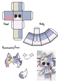 the paper doll is made to look like an origami