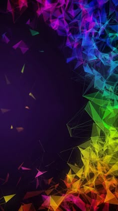 an abstract colorful background with triangles