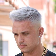 SILVER TEXTURE #kids #model @hairmenstyle @thebarberpost @barbershopconnect @hairmenstyle @fadegame @guyshair @hairstylesmenofficial… White Hair Men, Men Blonde Hair, Silver Texture, Dyed Hair Men, Asian Men Hairstyle, Different Hair Colors