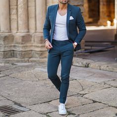 Blazer Outfits Men, Blue Suit Men, Blue Suit Wedding, Formal Men Outfit, Man Suit, Mens Fashion Blazer, Suit For Men, Dress Suits For Men, Men Fashion Casual Shirts