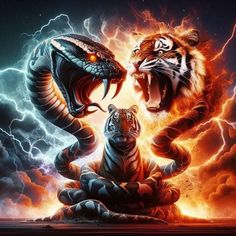 Diy Embroidery Stitches, Dragon And Tiger, Art Tigre, Castle Backdrop, Dark Fantasy Artwork, Tiger Pictures, Gifts Photography, Gallery Wallpaper, Fantasy Pictures