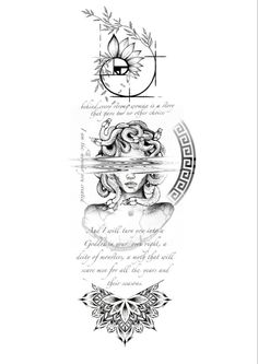 the back side of a tattoo design