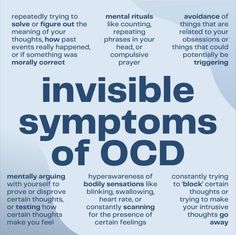 Ocd Quotes, Ocd Symptoms, Mental Health Inspiration, Invisible Disease, Mental Health Disorders, Counseling Resources, Invisible Illness, Hand Washing, Health Tips